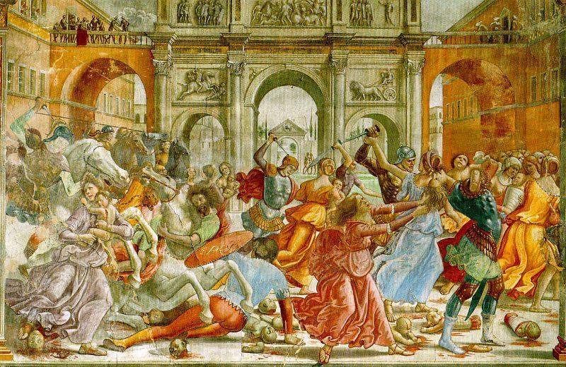 Domenico Ghirlandaio Slaughter of the Innocents   qqq Norge oil painting art